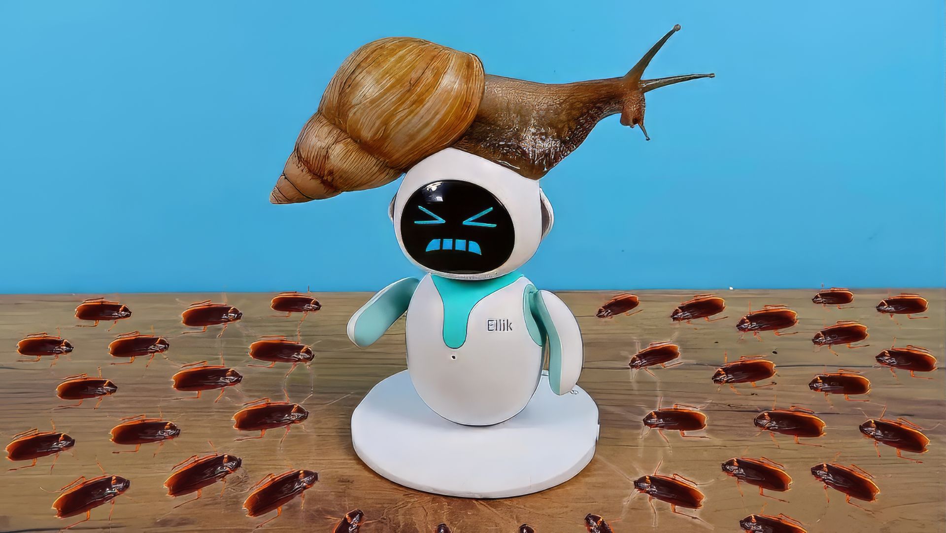 Тараканы и Улитка довели робота Eilik до истерики!