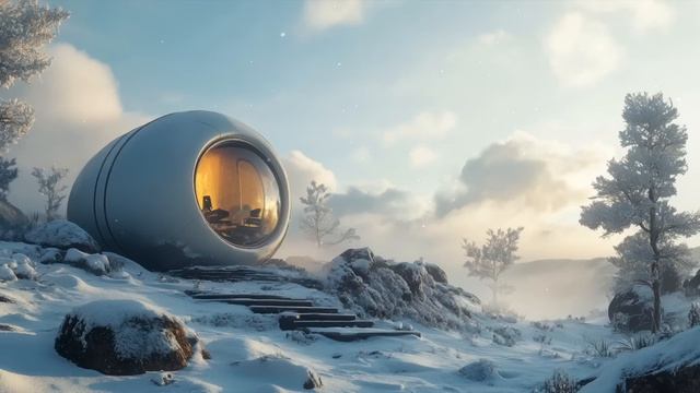 Solitude： Relaxing SciFi Ambient Music and Dronescape ❄️🎧 for Cozy Winter Mornings-(1080p25)