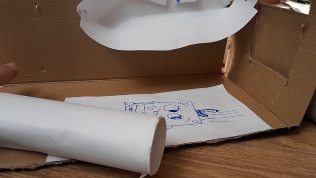 миниатюрная комната - самоделка  из бумаги и картона