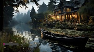 The guitar is acoustic.