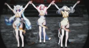 MMD Vocaloids Bakunyumorion,персонажи серии Vocaloid 3