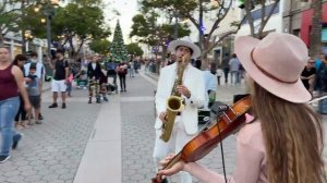'DANCE MONKEY' - STREET VIOLIN & SAX PERFORMANCE - Karolina Protsenko (feat. Daniele Vitale Sax)