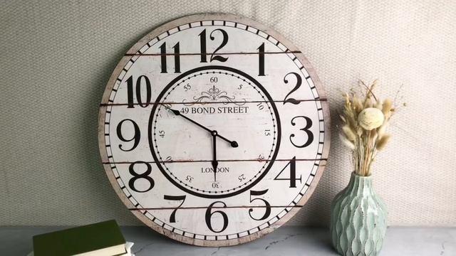 Настенные часы БОНД СТРИТ 49, дерево, светлые, 60 см, Y36000070-1