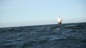 Кругосветная экспедиция древнерусской лодии "Пилигрим" в открытом море