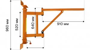 Кран в окно поворотный на стену с мини талью РА 220в