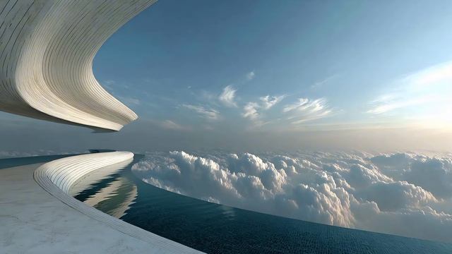 Skyborne Sanctuary ｜ Futuristic Cloud Soundscape ｜ Sci-Fi Ambient Music for Sleep & Deep Focus-(1080