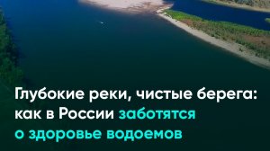 Глубокие реки, чистые берега: как в России заботятся о здоровье водоемов