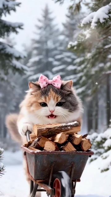 Жужа и брат Рыжий за вкусным обедом.