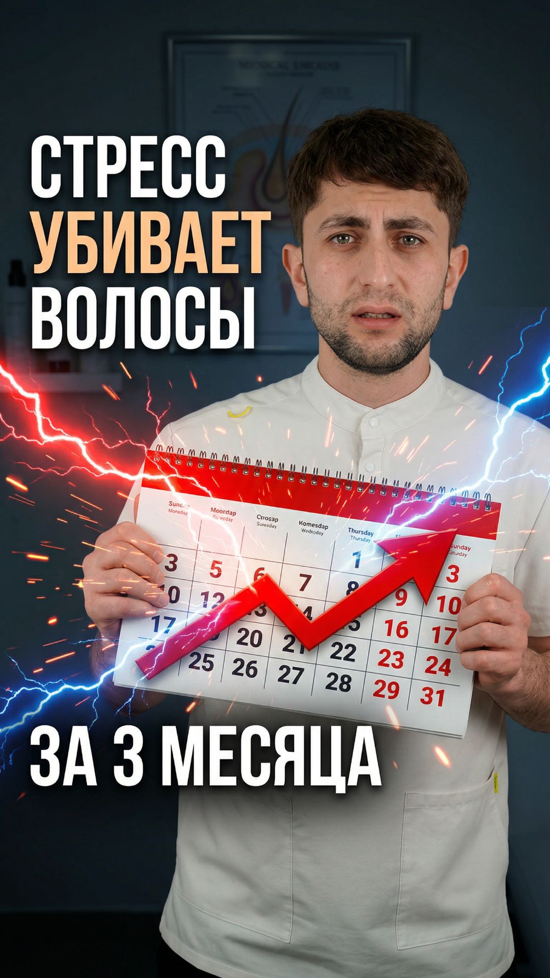 Стресс был в январе — волосы посыплются в апреле 😱