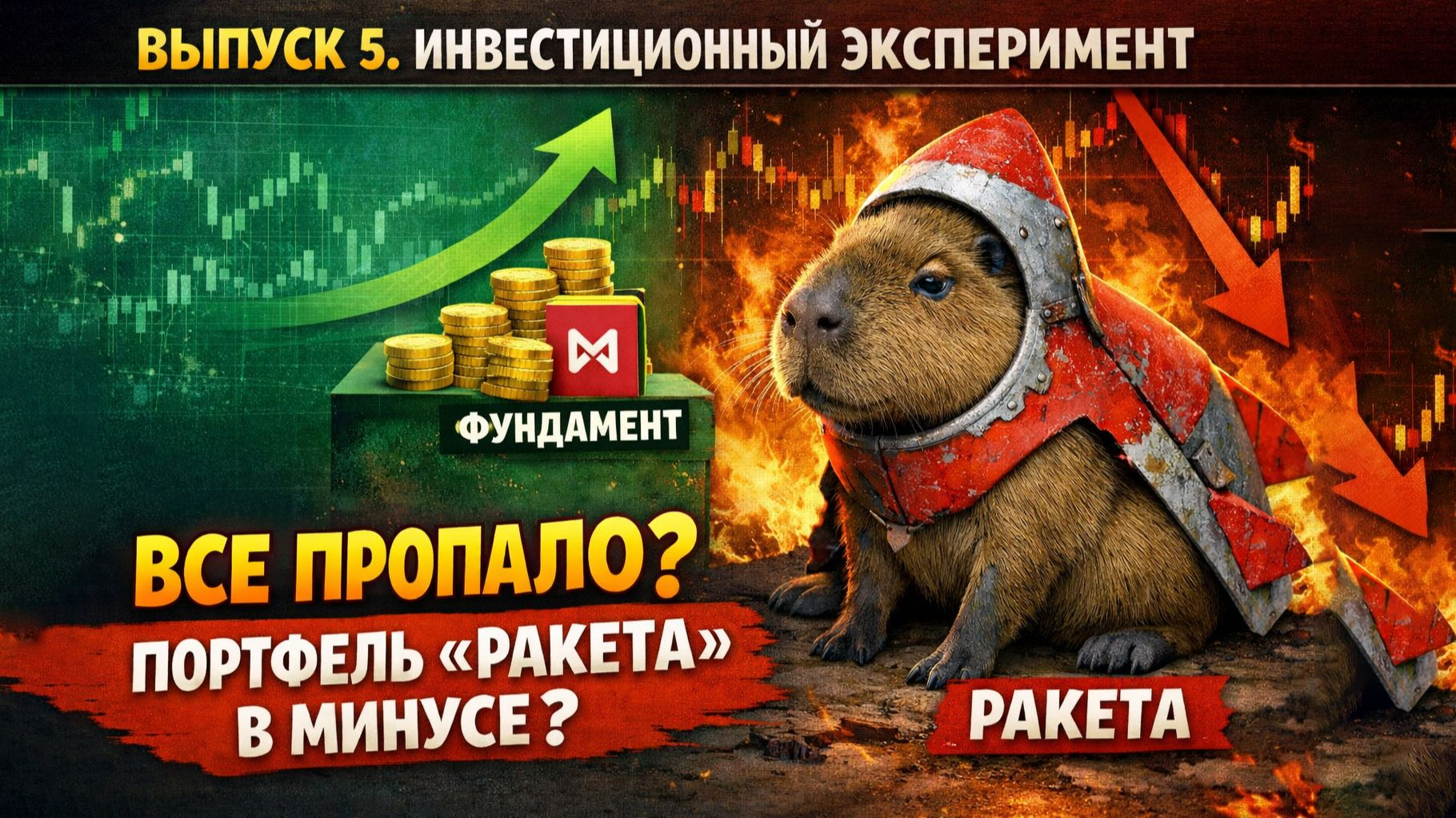 Выпуск 5. Инвестиционный эксперимент. Все пропало? Портфель Ракета в минусе?