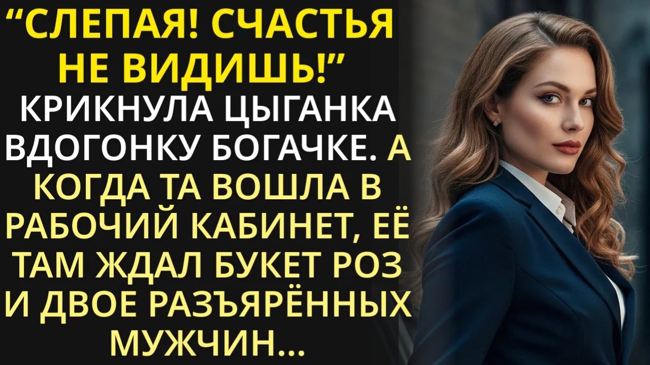 Слепая ты! Счастья не видишь! - кричала цыганка вдогонку богачке. А когда та вошла в свой кабинет...