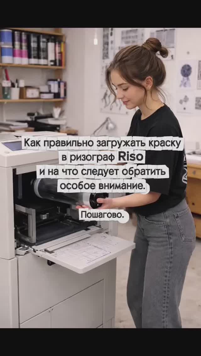 Как правильно загружать краску в ризограф RISO.