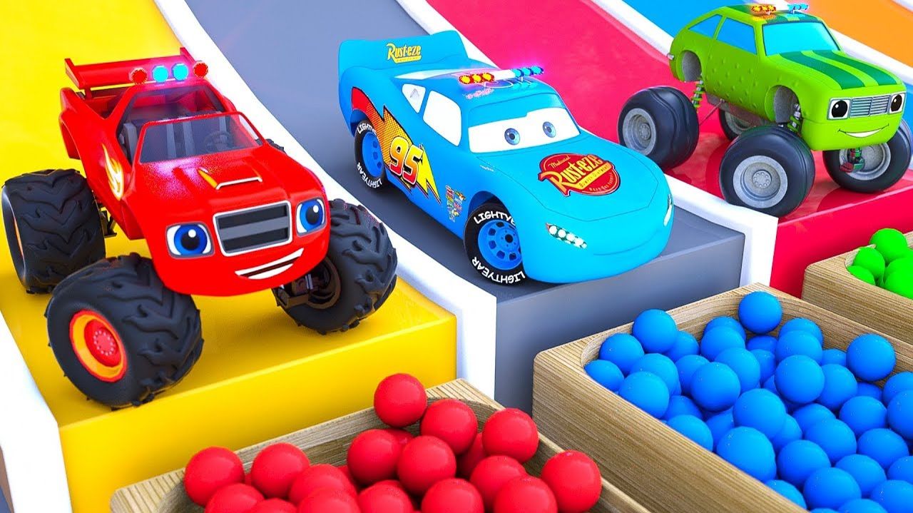 Изучайте цвета с помощью монстр-машины Маккуина. Откройте для себя цвета с помощью бусин и парковки.