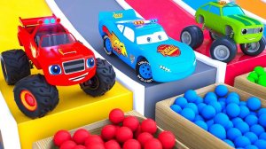 Изучайте цвета с помощью монстр-машины Маккуина. Откройте для себя цвета с помощью бусин и парковки.