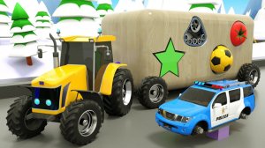 Сборка полицейских машин и пожарных машин, а также шин для грузовиков, перевозящих шины для детей