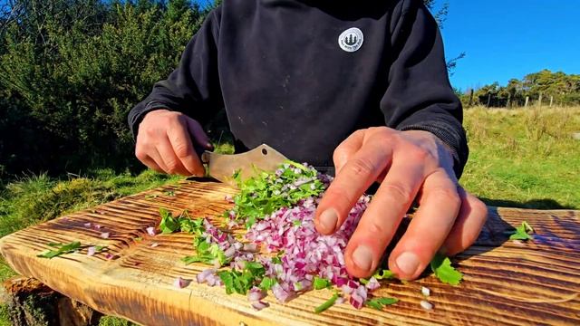 Tomahawk Steak TACOS on HOT Stone  ASMR Cooking