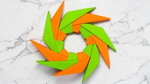 Сюрикен из бумаги оригами