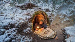 СТРОЮ МИНИ ЗЕМЛЯНКУ В ЛЕСУ. ВРЕМЕННОЕ УКРЫТИЕ ЕСЛИ РУКИ из Ж