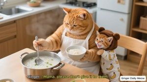 Семья рыжих котят делится трудностями с другими в конце месяца — щедрость возвращается! Для детей.