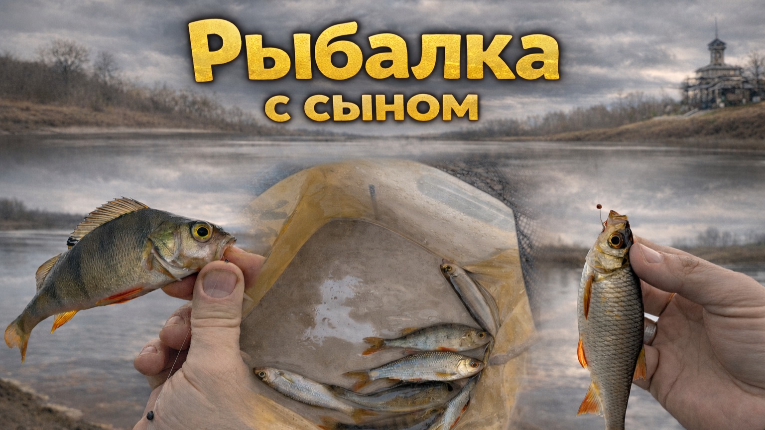 🐟 Семейная рыбалка с сыном — ловим на поплавок и радуемся первому улову!