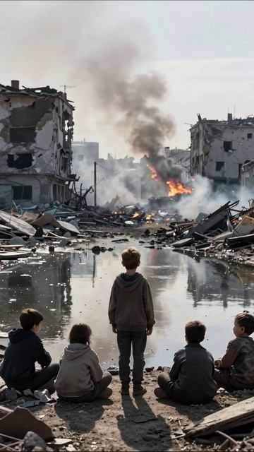 Потерянное детство среди руин мира #война #детство #разрушения