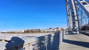 Прогулка по Архангельску. Ледоход. Северодвинский мост. Набережная. 09.04.2026