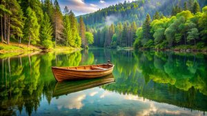 🌿 ОЧЕНЬ КРАСИВАЯ УСПОКАИВАЮЩАЯ МУЗЫКА ДЛЯ СНА 🎵 РАССЛАБЛЯЮЩАЯ МУЗЫКА ДЛЯ ДУШИ НА ОЗЕРЕ В ЛЕСУ