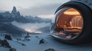 Shelter： SciFi Ambient Music & Dronescape ❄️🎧 for a Cozy Winter Stay (Relaxing White Noise)-(1080p2