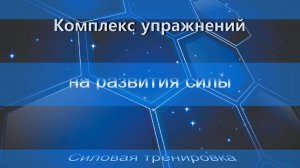 Комплекс упражнений для развития силы. Без оборудования