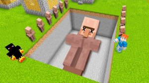 МЫ НАШЛИ ЗАРЫТОГО КРИЧАЩЕГО ЖИТЕЛЯ ДЕРЕВНЕ В МАЙНКРАФТ