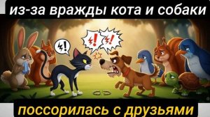 Истории из Жизни - Из-за вражды кота и собаки поссорилась с друзьями