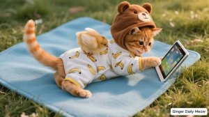 Рыжий котенок заблудился в виртуальных играх. Кошка-мама учит ценить настоящее общение!