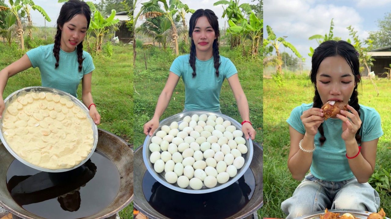 Потрясающий рецепт хрустящих жареных яиц во фритюре.