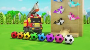 Большие гигантские яйца прыгают Песенка про яйца-сюрпризы для изучения цветов Детские стишки песенки