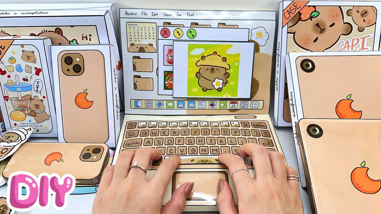 Бумажный АСМР💜 Капибара 💜 Распаковка АСМР