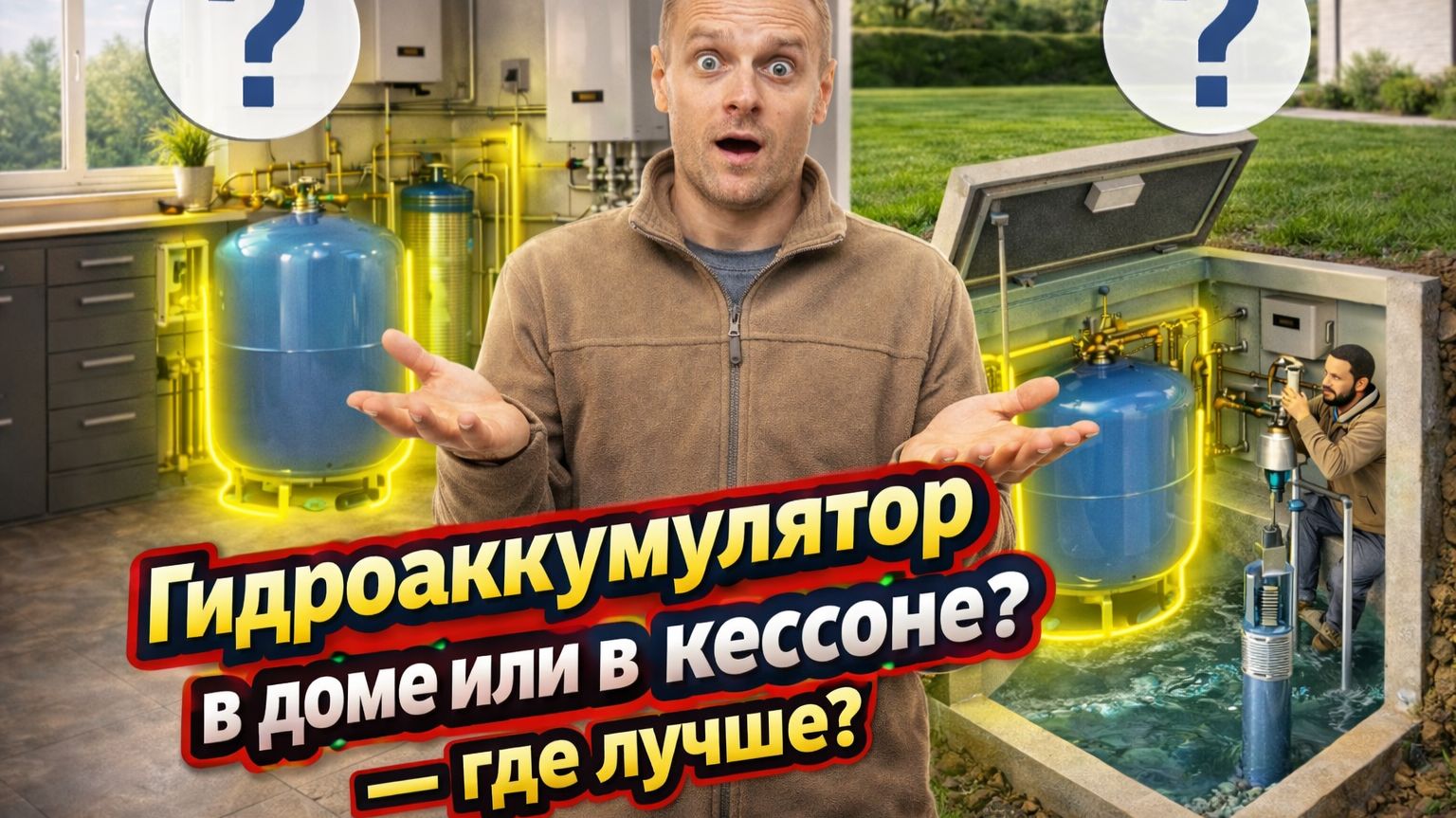 Гидроаккумулятор в доме ли в кессоне - где лучше...Разбор без воды