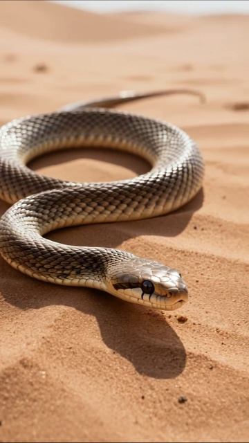 Змея в пустыне: красота и опасность #природа #змея #пустыня