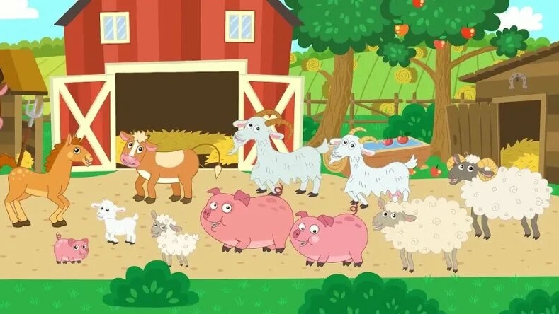 ИЗУЧАЕМ ЖИВОТНЫХ🐶🐷🐮КТО СПРЯТАЛСЯ НА ФЕРМЕ?