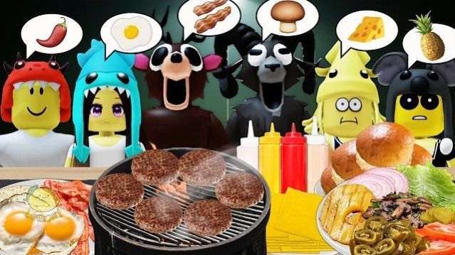 КАЖДЫЙ САМ СЕБЕ ПРИГОТОВИЛ БУРГЕР🍔 СУПЕРМУКБАНГ 99 Nights in the Forest Roblox