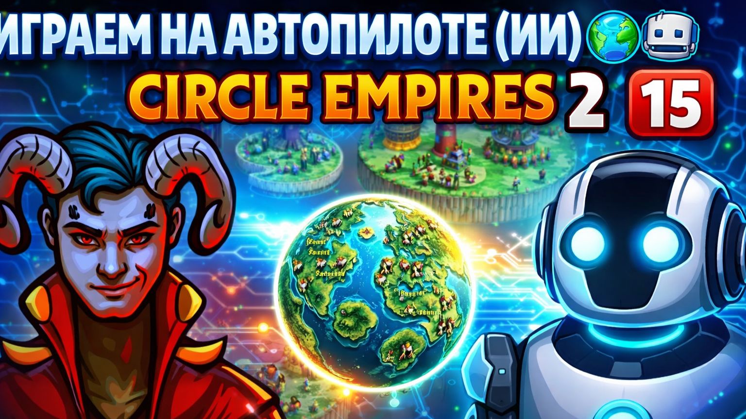 ИГРАЕМ НА АВТОПИЛОТЕ (ИИ) 🌎🤖 Circle Empires 2 1️⃣5️⃣
