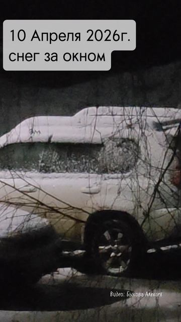 10 Апреля 2026г. снег за окном