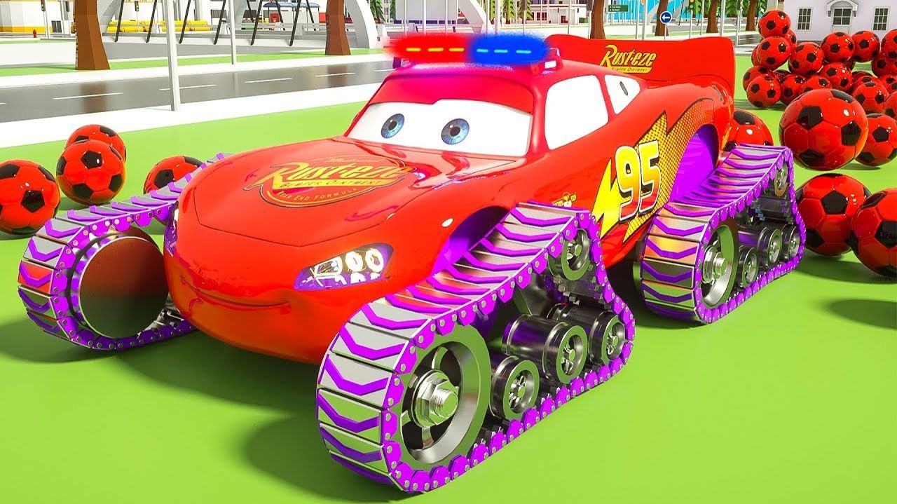 Песенка-раскраска с Маккуином и машинками Диснея - Детские стишки и песенки - Песенка для малышей