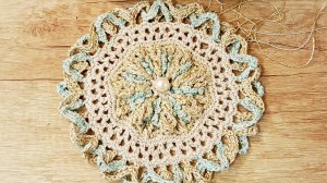 5.Салфетка Блеск. 14-15 ряды. Вязание крючко. МК по вязанию.mp4