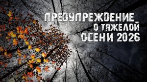 Предупреждение о тяжелой осени 2026 года!