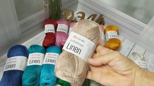 Посмотрим палитру и образец Intense linen 45% лен, 55% вискоза, 175 м/50 гр