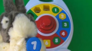 Учим цифры - числа от 1 до 12. Зайчик Пушистик и часы. Развивающее видео для малышей