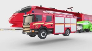 Цвета для детей с игрушечным поездом-транспортером и уличными транспортными средствами для детей