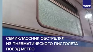 Семиклассник обстрелял из пневматического пистолета поезд метро
