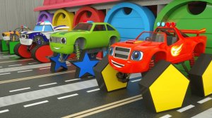 Песенка про семью пальчиков - Блейз меняет цвета - Изучение форм - Забавные детские стишки и песенки