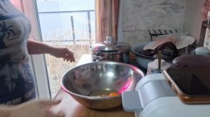 снег в апреле,тесто на рыбные пельмешки,10.04.26